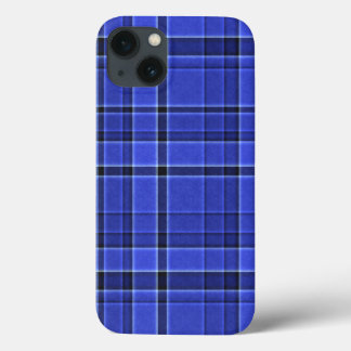Blue Plaid Tartan iPhone 13 Case