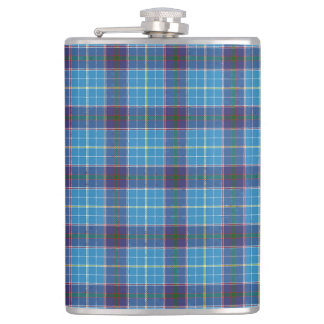 Blue plaid, Texas state tartan Flask