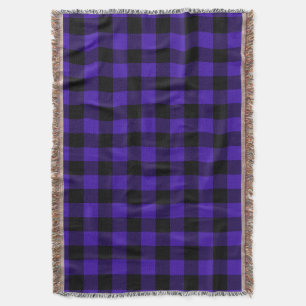 Blue Plaid Throw Blanket