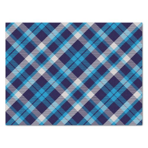 Blue Plaid  Tissue Paper