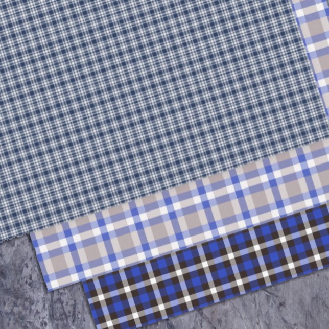 Blue Plaid Wrapping Paper Sheets (Creator Uploaded)