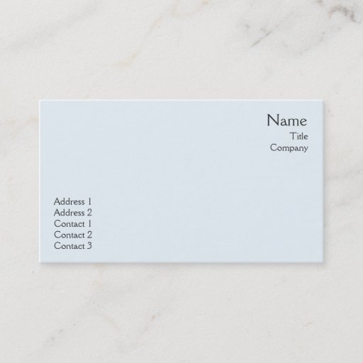 Customizable Blue Plain - Business Business Card