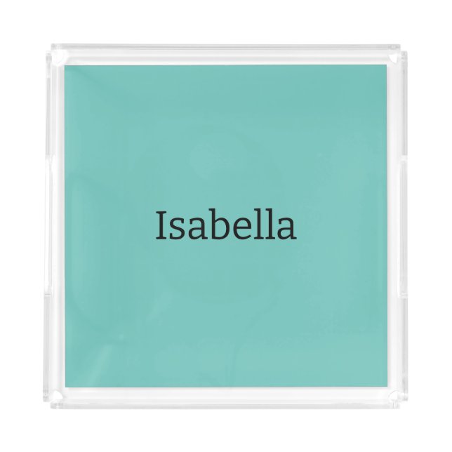 Blue Plain Creative Modern Name Minimalist Acrylic Tray (Front)