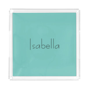 Blue Plain Creative Modern Name Minimalist Acrylic Tray