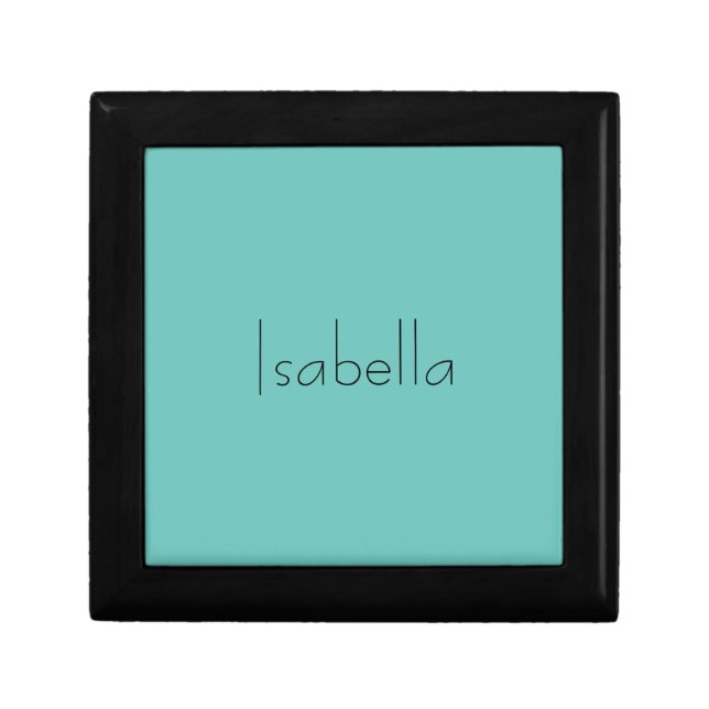 Blue Plain Creative Modern Name Minimalist Gift Box (Front)
