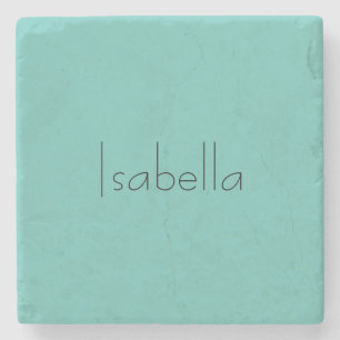 Blue Plain Creative Modern Name Minimalist Stone Coaster
