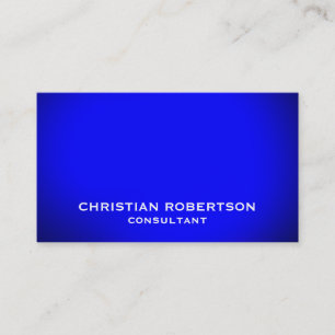 Blue Plain Modern Consultant Business Card