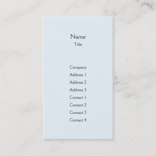 Blue Plain Vertical - Business Business Cards