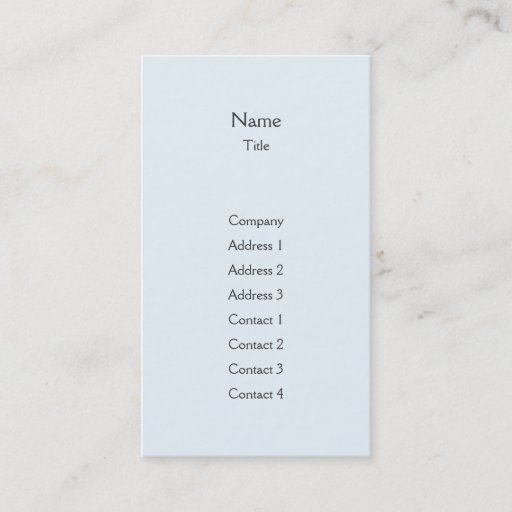 Customizable Blue Plain Vertical - Business Business Cards