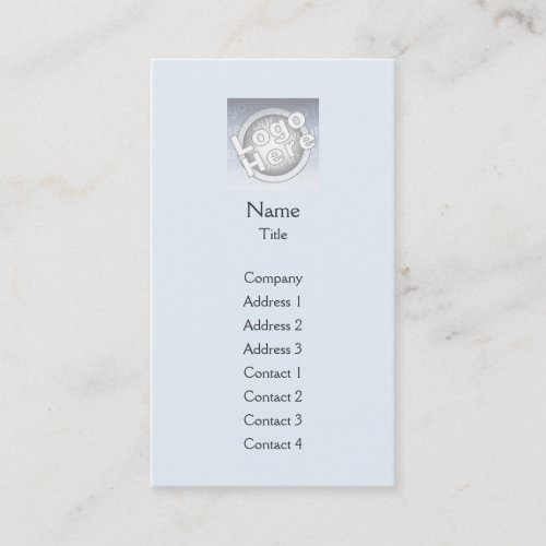 Blue Plain Vertical - Business Business Card Templates