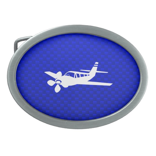 Blue Plane Belt Buckle (Front)