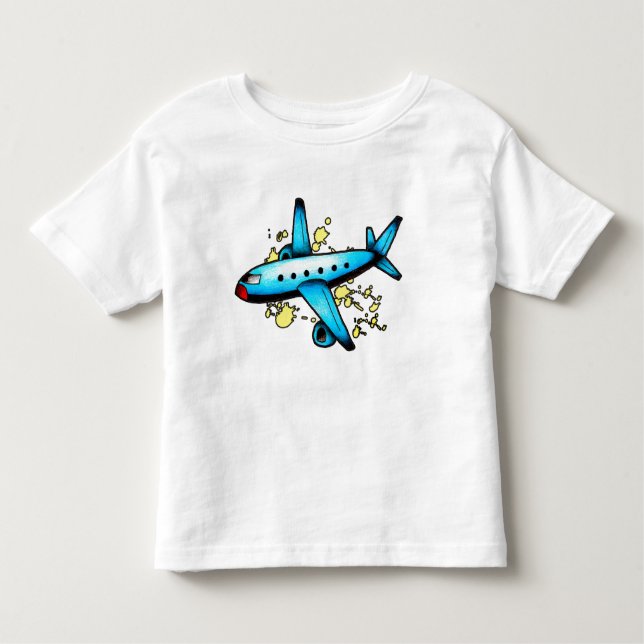 Blue Plane Guy Toddler T-shirt (Front)