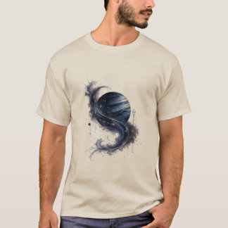 Blue Planet Cosmic Swirl Men's T-Shirt | Celestial