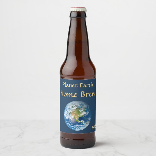 Blue Planet Earth Beer Label