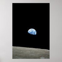 blue planet from moon space
