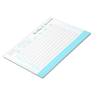Blue planner and organizer, hour by hour notepad