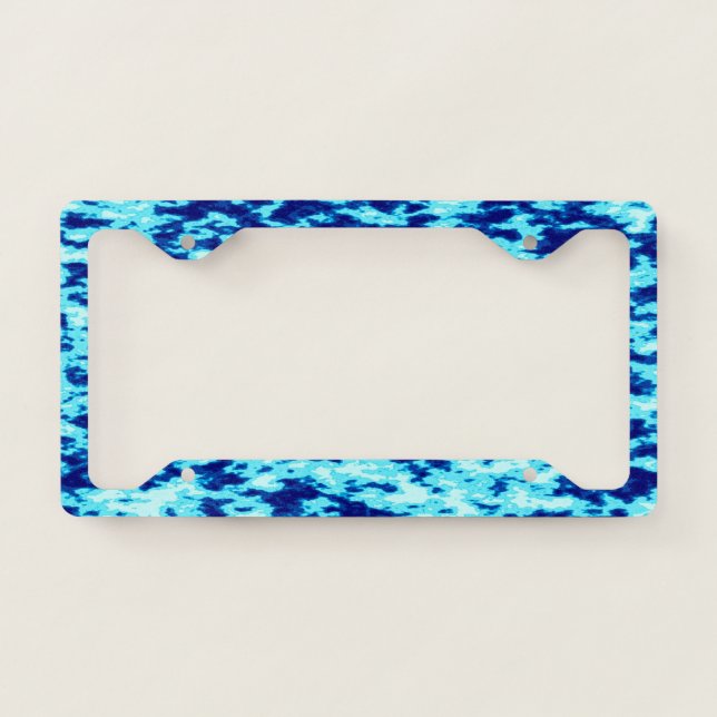 Blue Plasma Storm License Plate Frame (Front)