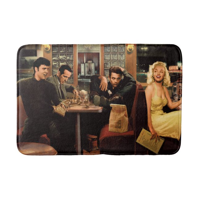 Blue Plate 2 Bathroom Mat (Front)