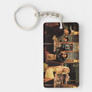 Blue Plate Keychain