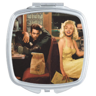 Blue Plate Makeup Mirror