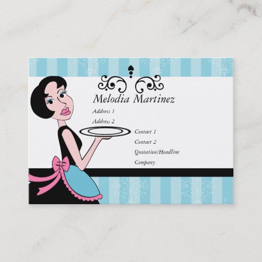 Customizable Blue Plate Special Business Card Template