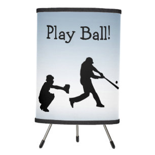 Blue Play Ball Baseball Sports Table Lamp