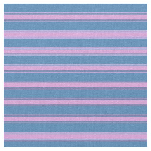 Blue & Plum Stripes Fabric