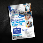 Blue Plumbing Service Repair Plumber Contractor Flyer<br><div class="desc">This eye-catching and professional flyer design is perfect for plumbers looking to attract new clients and generate leads. Featuring bold colors, high-quality images, and a compelling offer, this flyer effectively showcases the expertise and reliability of your plumbing business. It highlights your extensive services, a generous discount, and clear contact information,...</div>