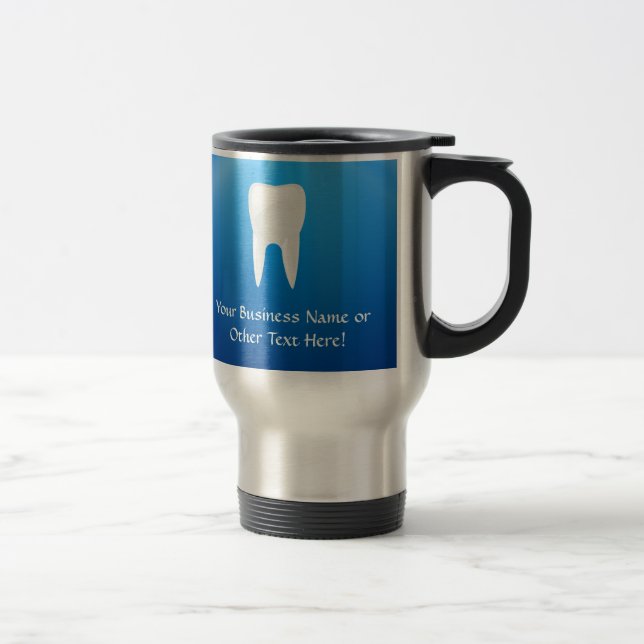 Blue Plunge Dental or Dentist Office Travel Mug (Right)