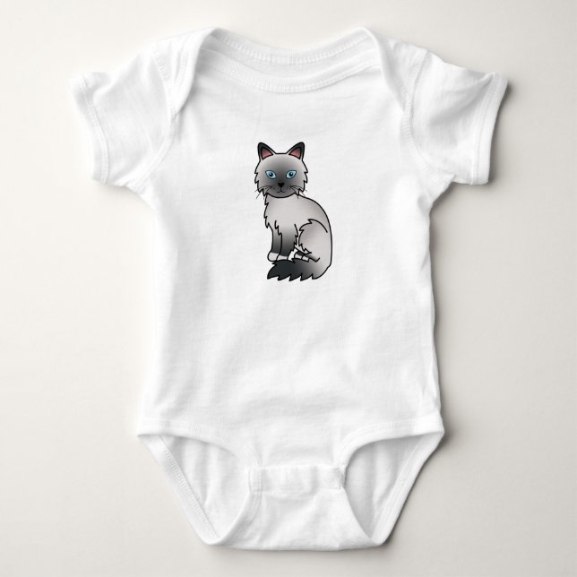 Blue Point Birman / Ragdoll Cat Baby Bodysuit (Front)