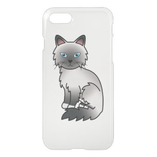 Blue Point Birman / Ragdoll Cute Cartoon Cat iPhone SE/8/7 Case