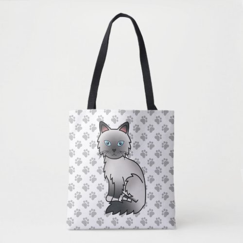 Blue Point Birman  Ragdoll Cute Cat  Paws Tote Bag