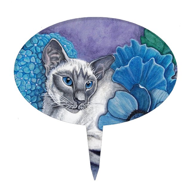 Blue Point Siamese Cat Cake Topper (Front)