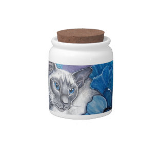 Blue Point Siamese Cat Candy Jar
