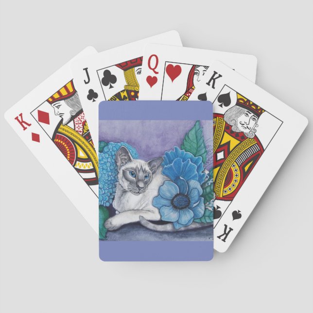 Blue Point Siamese cat Poker Cards (Back)
