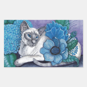 Blue Point Siamese Cat Rectangular Sticker