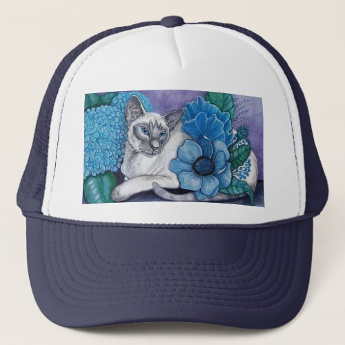 Blue Point Siamese cat Trucker Hat