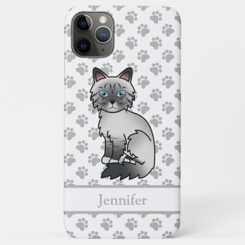 Blue Point Tabby Birman  Ragdoll Cute Cat  Name iPhone 11 Pro Max Case