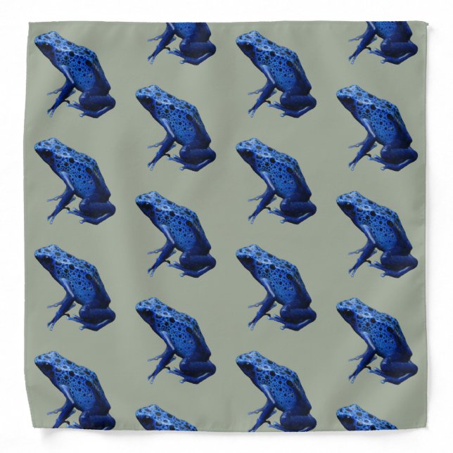 Blue Poison Dart Frog Bandana (Front)