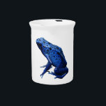 Blue Poison Dart Frog Beverage Pitcher<br><div class="desc">A photograph of a brilliant blue poison dart frog! Customize by adding or changing the text and/or background color to suit yourself!</div>