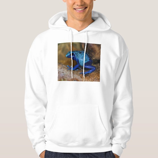 Blue Poison Dart Frog Dendrobates Azureus Hoodie (Front)