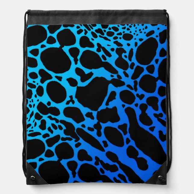 Blue Poison Dart Frog Drawstring Bag (Front)