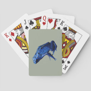 Blue Poison Dart Frog Poker Cards