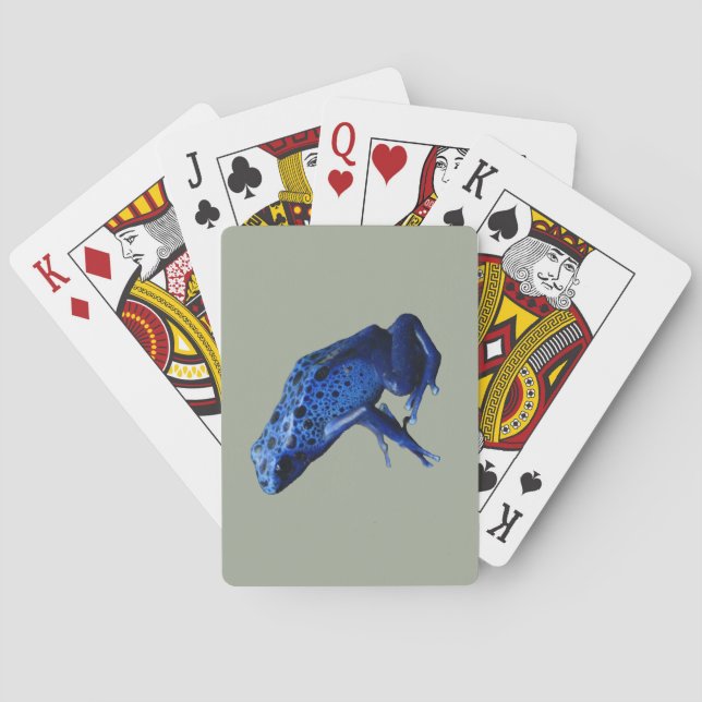 Blue Poison Dart Frog Poker Cards (Back)