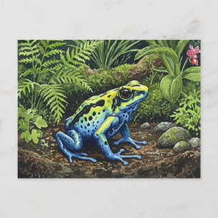 Blue Poison Dart Frog Postcard for Postcrossing
