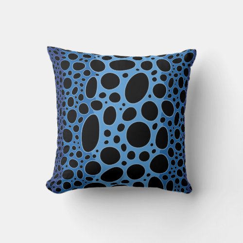Blue Poison Dart Frog Print Throw Pillow