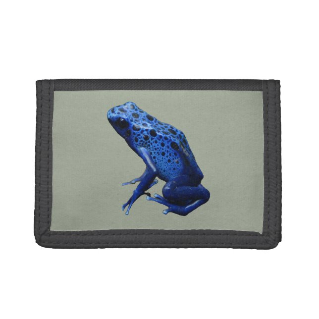 Blue Poison Dart Frog Trifold Wallet (Front)