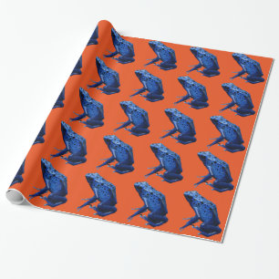 Blue Poison Dart Frog Wrapping Paper