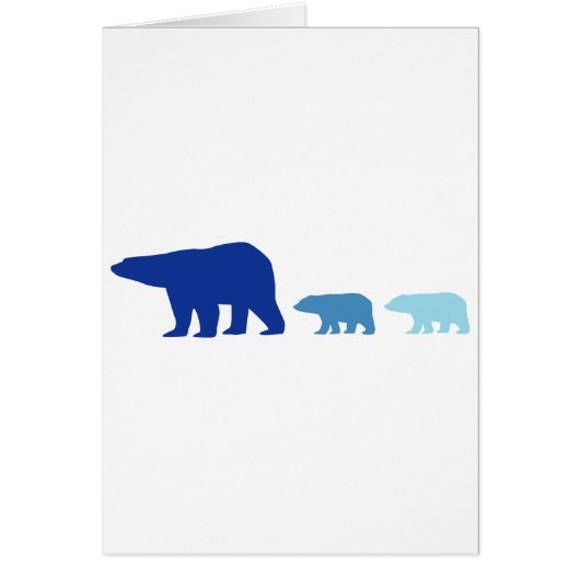 Blue Polar Bear Cards (Front)