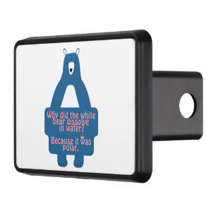 Blue Polar Bear Funny Chemistry Joke  Hitch Cover